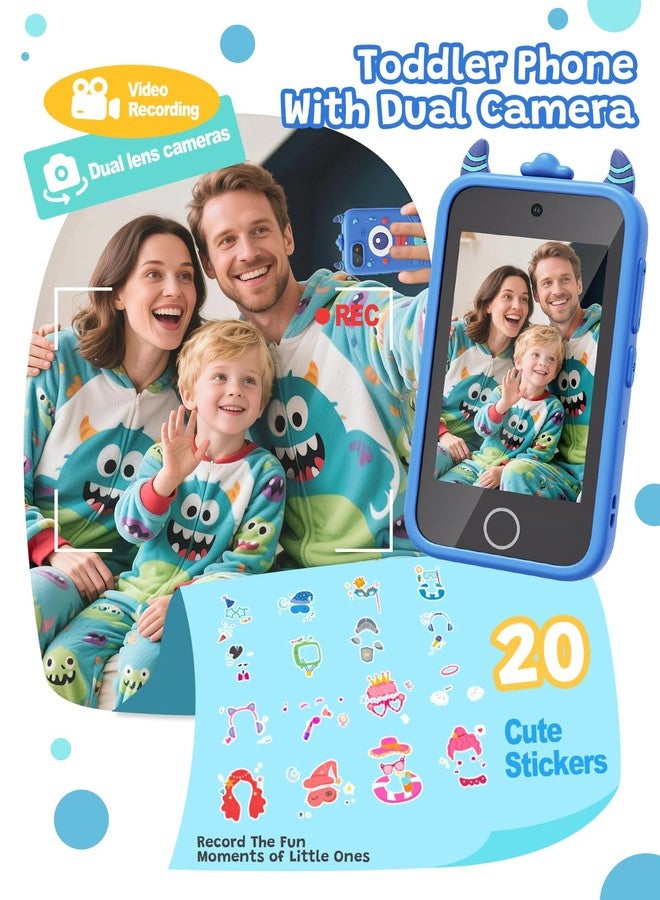 Yehtta Kids Phone with Dual Camera, 3.5'' Touchscreen Kids Smart Phone for Boys Age 3-10 Christmas Birthday Gifts, Educational Toys Phone with Music Player, Habit Tracker, ABC Learning - Image 3